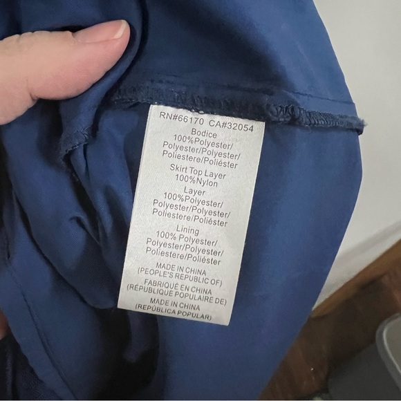 Anthropologie Hutch Tulle Navy Bowtie Midi Dress - Picture 15 of 16